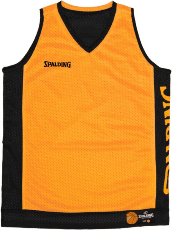 Spalding Reversible Basketbalshirt Heren - Oranje/Zwart - Maat 3XL
