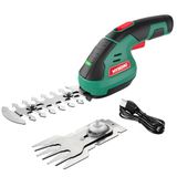 HYECHO Accu-gras- en struikschaar, 7,2 V, 2,0 Ah, inclusief struikschaarmes en grasmes, 2-in-1 accu-grasschaar, mini-heggenschaar met accu voor tuin en binnenplaats, met oplaadkabel