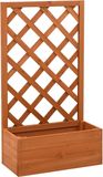 vidaXL Latwerkplantenbak 50x25x90 cm massief vurenhout oranje