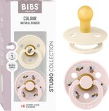 BIBS Colour Fopspeen - 0-6 mnd - 2-pack - Rond - Ivory/Petal