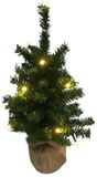 Own Tree sapin de Noël artificiel lumineux dans un sac en jute 30cm