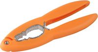 Fackelmann Notenkraker zachte kunststof, 16 cm van kunststof in zwart/oranje