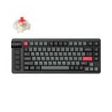 Keychron Lemokey L1-M1 RGB mechanisch toetsenbord (Zwart, US lay-out (QWERTY), Gateron Jupiter Red, 75%, RGB leds, Double-shot PBT, hot swap, 2.4 | Bluetooth | USB-C, Knob)