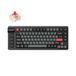 Keychron Lemokey L1-M1 RGB mechanisch toetsenbord (Zwart, US lay-out (QWERTY), Gateron Jupiter Red, 75%, RGB leds, Double-shot PBT, hot swap, 2.4 | Bluetooth | USB-C, Knob)