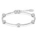 Swarovski Verstelbare armband van wit kristal en gerhodineerd