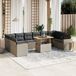 Maison Exclusive - Ensemble de jardin, composé de 11 pièces avec coussins, de couleur grise, en polyrotin