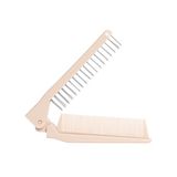 PLIC BEAUTY - Opvouwbare haarborstel met spiegel - Compact en praktisch schoonheidsaccessoire - Ideaal voor op reis - Beige kleur - Ergonomisch design - Geschikt voor alle haartypes.