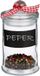 Secret de Gourmet Pots à épices/pots de stockage avec surface ardoise - 4x pièces - 120 ml - verre