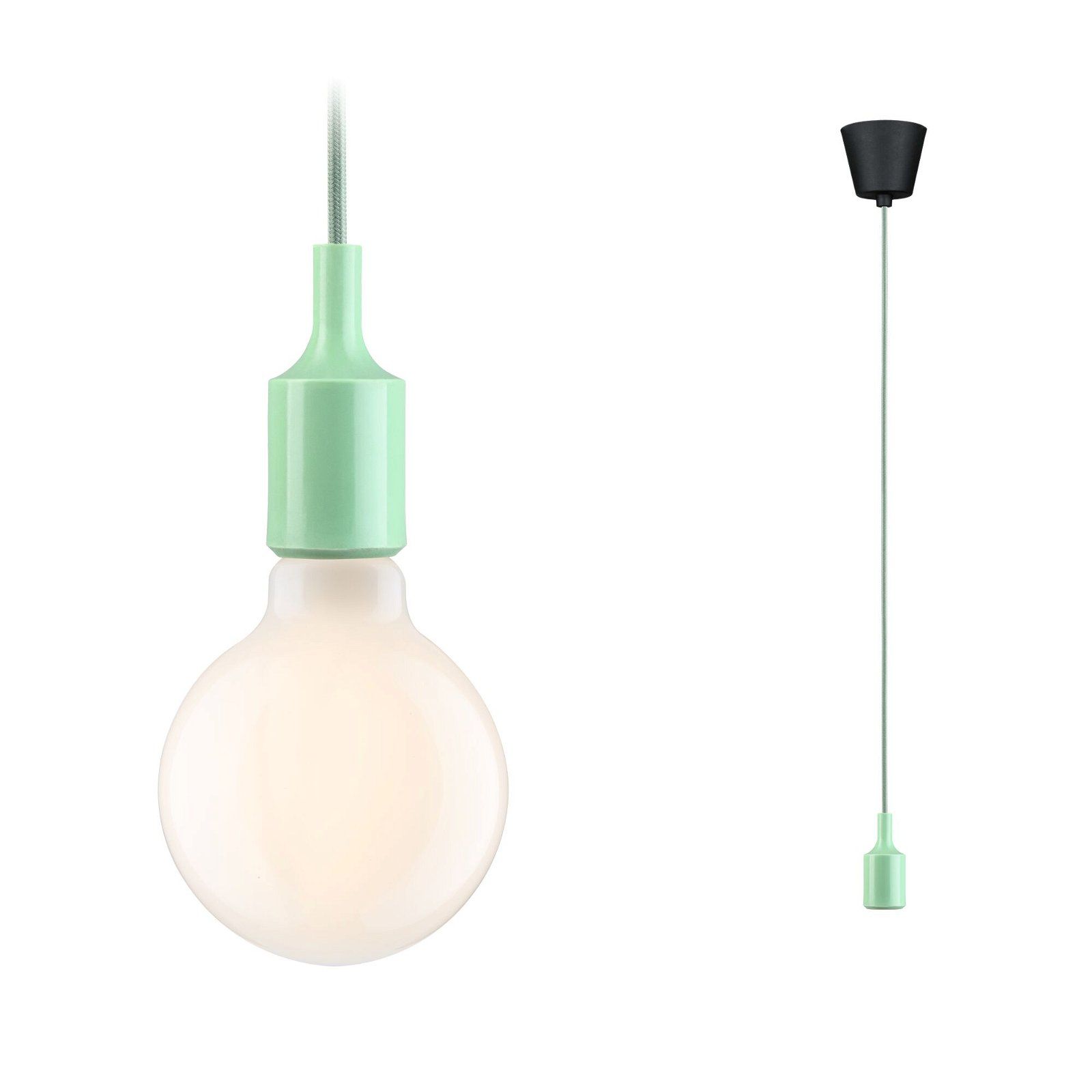 Paulmann Neordic Hanglamp Ketil - Lichtgroen/Zwart - E27