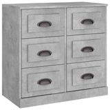VidaXL Dressoir, 70x35,5x67,5 cm, Bewerkt Hout, Betongrijs