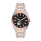 Fossil Heren analoog automatisch horloge met roestvrij stalen armband ME3277