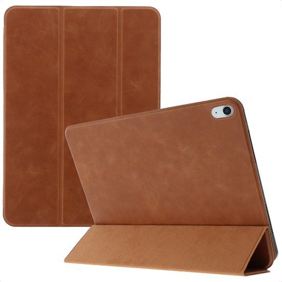 Accezz Tablet Hoes - Geschikt voor Apple iPad 11 2025 A16 / iPad 10e generatie (2022) 10.9 inch - Leather Trifold Bookcase - Bruin