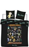 Rick and Morty Dekbedovertrek Story Train - Lits Jumeaux - 240 x 220 cm - Zwart