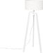 QAZQA puros - Moderne Tripod | lampadaire trépied | Lampadaire - 1 ampoule - H 1450 mm - Blanc - Salon | Chambre | Cuisine