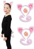 Rubies Verkleed set varken - 2x - oortjes/staart/snuit - roze - voor kinderen - carnaval