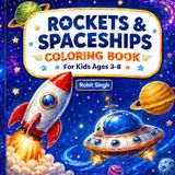 Rockets & Spaceships Coloring Book: For Kids Ages 3-8