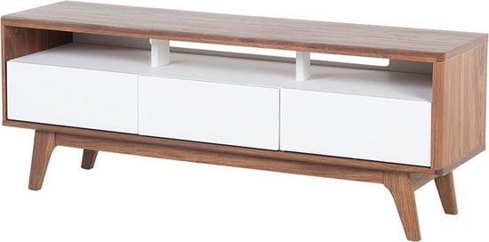 Beliani SYRACUSE TV-meubel - Wit - MDF - Design