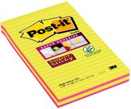 Post-it Memoblok 3m post-it 584 127x203mm ss lijn ass kl