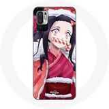 Maniacase Hoesje voor Xiaomi Redmi Note 10 5G Anime Demon Slayer Kamado Nezuko Eerste Kerstdag 2023