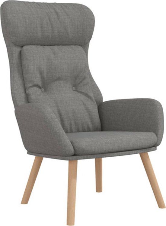 vidaXL Relaxstoel stof lichtgrijs