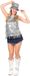 Wilbers Party Top Zilver Metallic Franjes Pailletten Dames - Maat L/XL