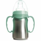 ThermoBaby Trainingsglas Tuitbeker Zilver Groen RVS Kunststof Kinderen 180ml