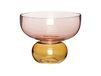 HÜBSCH Vase Show, rose/ambre, verre, Ø 25 cm