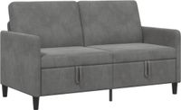vidaXL Sofa met opbergruimte Donkergrijs 152 x 78 x 87 cm Polyester