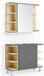 Vicco Meuble de salle de bain Aquis, Antracite, 2 pièces