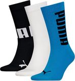 Puma Unisex Big Logo Crew 3-Pack Blauw Schoenmaat 39-42 Katoen