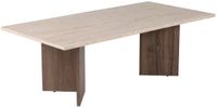 Asir - Table basse - Travertin, noyer - 119 x 60 x 40 cm
