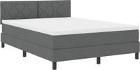 vidaXL Boxspringbed met matras, donkergrijs, 140 x 200 cm, stof