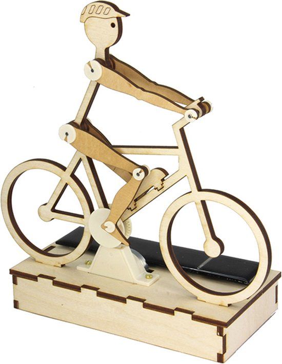 Solexpert Bouwpakket - Fietser met zonnepaneel - Hout - 1 stuk(s) - 10 jaar garantie