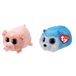 TY - Peluche - Teeny s - Cochon bouclé & Husky Slush - Multicolore