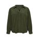 VERO MODA CURVE corduroy top Plus Size - donkergroen