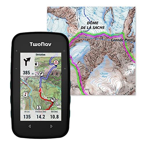 TwoNav GPS Cross Plus + kaart Frankrijk IGN Top25 – multisport fietsen MTB wandelen trekking/compact en licht/display 3,2 inch/looptijd 20 uur/geheugen 32 GB/topo-kaart inclusief