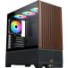 XIGMATEK Endorphin WD boîtier PC, noir, tour midi, E-ATX, 4x 120mm A-RGB LED, façade en maille avec incrustation en bois, verre trempé