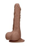 RealRock - gode réaliste avec testicules - 25cm - couleur foncée