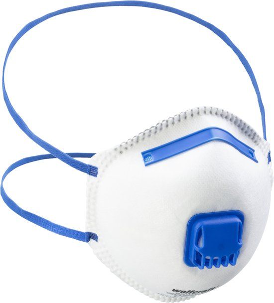 Wolfcraft - Stofmasker - 15 voorgevormde Stofmaskers met ventiel FFP2 - 4948000