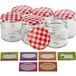 versandfuxx24 Set van 6 jampotten 210 ml met stickers