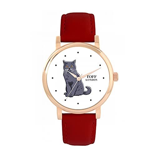 Toff London Blauw Brits korthaar kattenhorloge