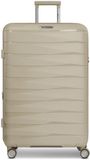 Franky London 4 wielen Trolley L 74 cm met uitbreidingsplooi - Harde bagage - Combinatieslot - beige