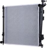 HELLA Radiateur pour refroidissement moteur, avec ailettes de refroidissement soudées, dimensions 485 x 488 mm, adapté entre autres pour KIA SPORTAGE