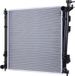 HELLA Radiateur pour refroidissement moteur, avec ailettes de refroidissement soudées, dimensions 485 x 488 mm, adapté entre autres pour KIA SPORTAGE