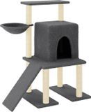 vidaXL Kattenmeubel met sisal krabpalen 96,5 cm donkergrijs
