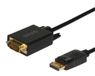 Savio CL-203 1,8 m DisplayPort vers VGA (D-Sub) câble - Noir