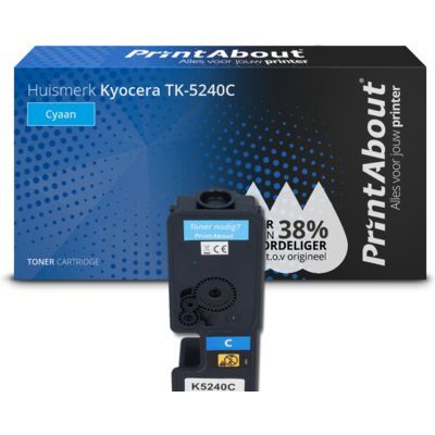 PrintAbout Huismerk Kyocera TK-5240C Toner Cyaan