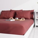Hoeslaken, ZZZ Hoeslaken, effen, 140 x 190 cm, rood