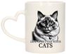 Bellatio Decorations Cadeau mok voor katten liefhebbers - Ragdoll - hartjes oor - keramiek - 300 ml
