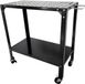 Relaxdays Mobiele lastafel - 91,5x88x46 cm - met wielen - staal - zwart